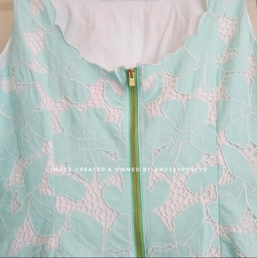 New Lilly Pulitzer "Sand Bar Blu" Eyelet Capricia Shift dress NWT - Picture 4 of 9